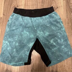 Men’s Lululemon Blue and Black Athletic Shorts
